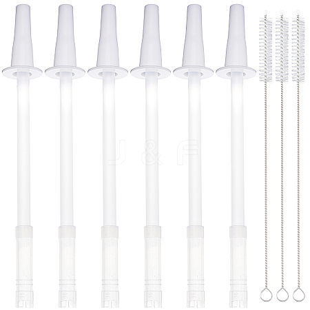 Gorgecraft 6 Sets Silicone Straw & Nozzle AJEW-GF0003-97-1