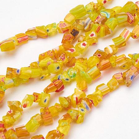 Handmade Millefiori Glass Beads Strands GLAA-F067-04B-1