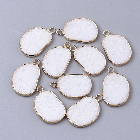 Natural White Jade Pendants G-S359-019H-1