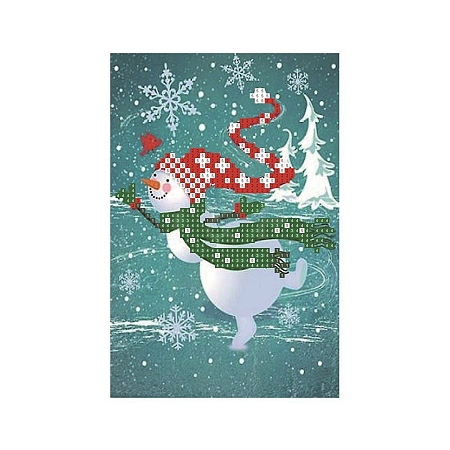 Christmas Theme DIY Diamond Painting Greeting Card Kits DIAM-PW0010-76H-1