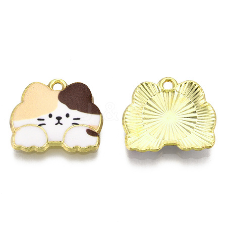 Rack Plating Printed Alloy Pendants ENAM-N055-177E-1