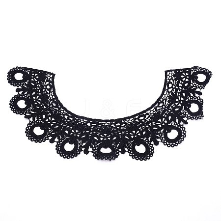 Milk Silk Embroidered Floral Lace Collar DIY-WH0260-11B-1