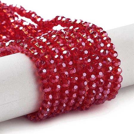 Electroplate Transparent Glass Beads Strands LS-EGLA-A035-T3mm-A01-1