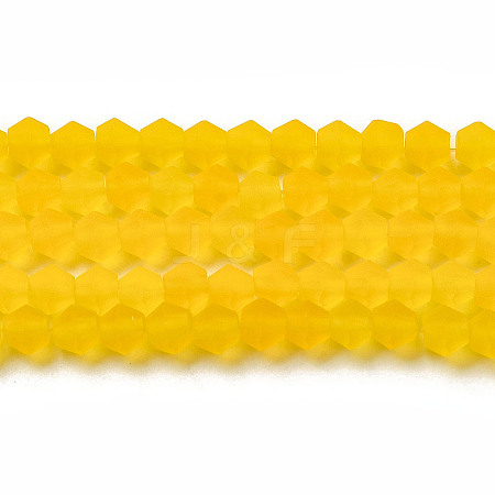 Imitate Austrian Crystal Frosted Glass Beads Strands X-EGLA-A039-T4mm-MD22-1
