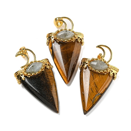 Natural Tiger Eye Big Pendants G-F639-06A-G-1