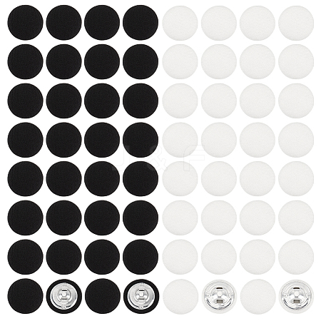 60Pcs 2 Colors Cloth Shank Buttons BUTT-GA0001-31-1