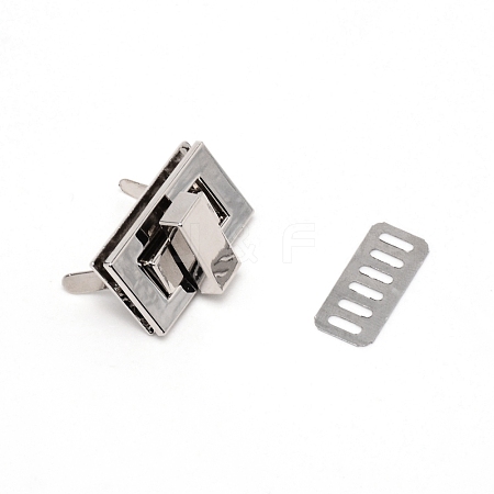 Zinc Alloy Bag Twist Lock Accessories AJEW-WH0258-078A-1