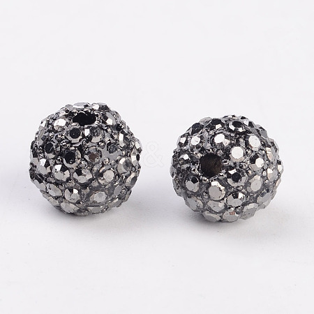 Metal Alloy Rhinestones Beads ALRI-B032-1-1