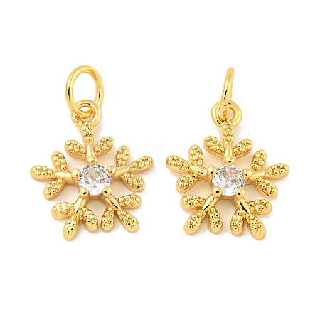 Rack Plating Brass Micro Pave Clear Cubic Zirconia Pendants LS-KK-B093-04B-G-1