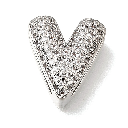 Brass Micro Pave Clear Cubic Zirconia Beads CU-CBAEEA8-16P-1
