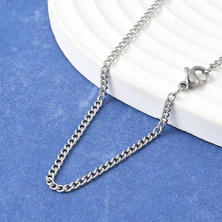 Tarnish Resistant 304 Stainless Steel Curb Chain Necklaces X-STAS-O037-114P-1