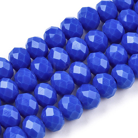 Opaque Solid Color Glass Beads Strands LS-EGLA-A034-P10mm-D32-1