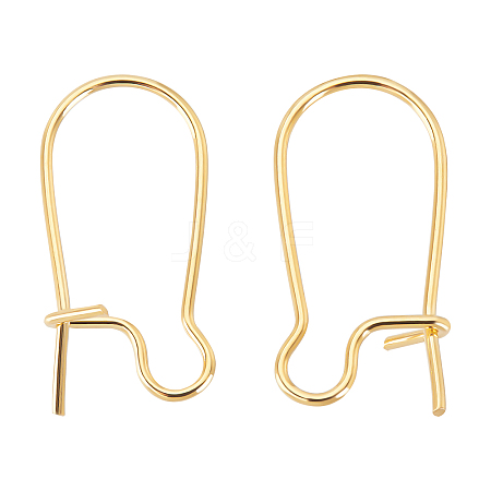 BENECREAT 100Pcs Brass Hoop Earring Findings KK-BC0002-89-1