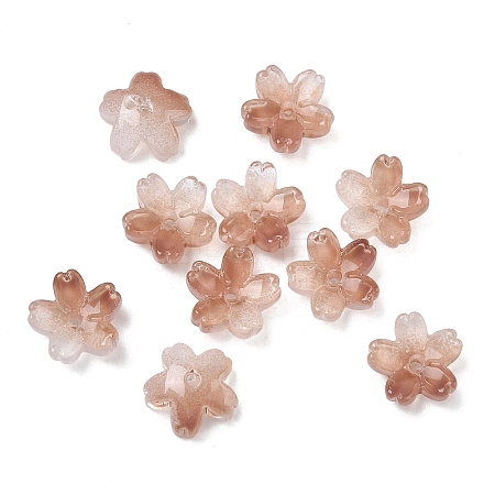 Dyed & Heated Glass Bead Caps GLAA-Z019-03G-1