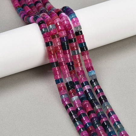 Dyed Natural Agate Beads Strands G-U030-B01-03-1