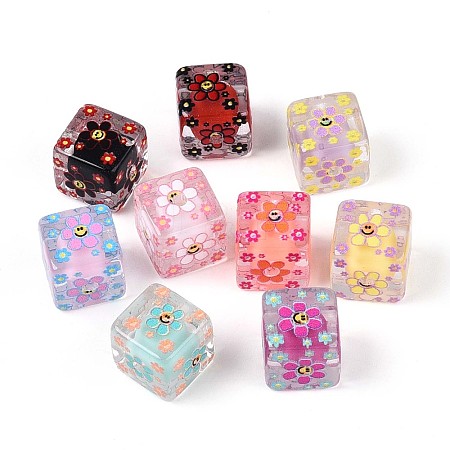 Printed Transparent Acrylic Beads MACR-T048-11M-1