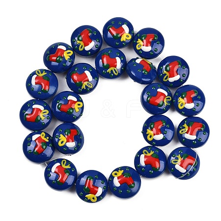 Christmas Handmade Lampwork Enamel Beads X1-LAMP-C020-03F-1