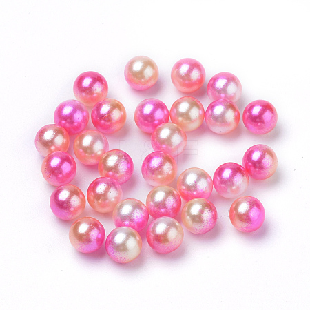 Rainbow Acrylic Imitation Pearl Beads OACR-R065-12mm-A04-1