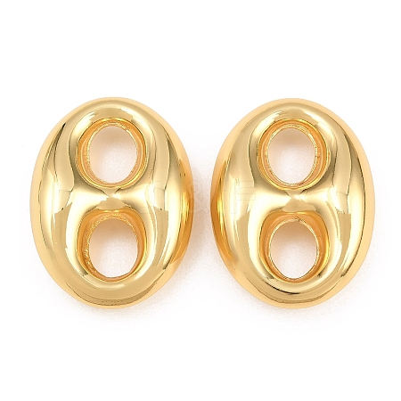 Brass Oval Links Connector Charms KK-H292-47G-02-1