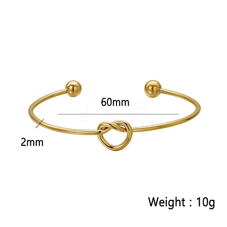 Stylish Knot Stainless Steel Cuff Bangles NA2326-1-1