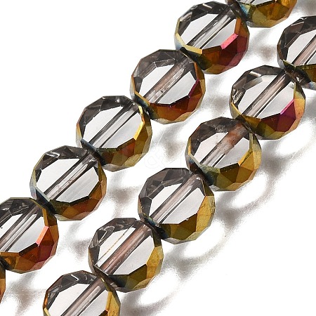 Electroplated Transparent Glass Beads Strands GL-CBA98F0-06A-02-1