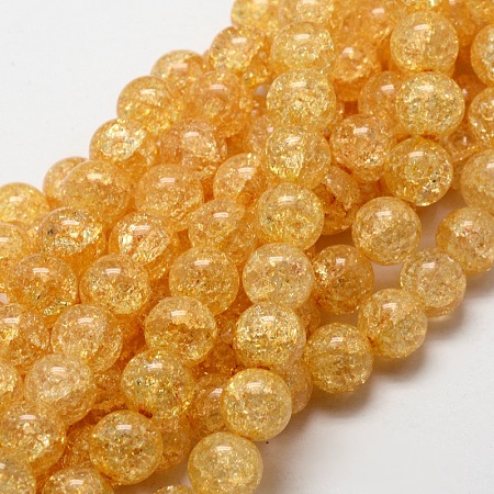 Crackle Glass Round Beads Strands CCG-E001-6mm-05-1