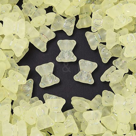 Frosted Transparent Acrylic Beads X1-OACR-P029-20B-03-1