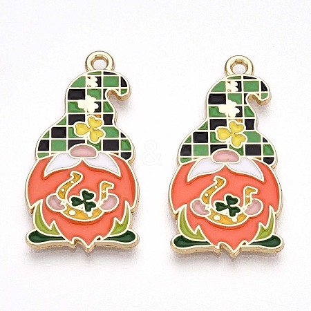 Alloy Enamel Pendants ENAM-T022-01B-1