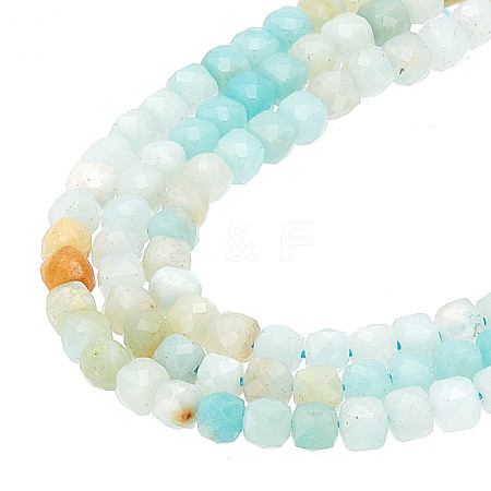 FIBLOOM 1 Strand Natural Flower Amazonite Beads Strands G-FI0001-03-1