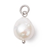 Natural Baroque Pearl Keshi Pearl Pendants PALLOY-JF04627-02-3