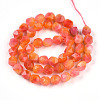 Dyed Natural White Jade Beads Strands G-T139-8mm-45V-3