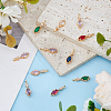 16Pcs 8 Colors Brass Micro Pave Cubic Zirconia Pendants KK-HS0001-89-4