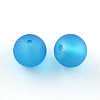 Transparent Frosted Glass Beads X-FGLA-R001-10mm-M-2
