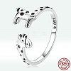 Giraffe 925 Sterling Silver Adjustable Cuff Rings for Women FS-WG500B7-01-4