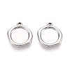 304 Stainless Steel Pendant Cabochon Settings STAS-T067-70A-P-1