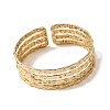 Hammered 304 Stainless Steel Cuff Bangles BJEW-H635-03G-2