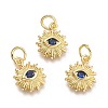 Brass Micro Pave Cubic Zirconia Pendants KK-P187-16D-G-1