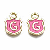 Alloy Enamel Charms ENAM-T012-03G-RS-2