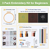 DIY Bouquet Pattern 3D Embroidery Starter Kits DIY-TA0006-26-3