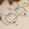 7Pcs Resin Cross Bead Braided Bracelets Sets with Card MP2804-4