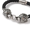 Braided Microfiber Leather Cord Bracelets BJEW-B096-19A-2