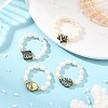 Adjustable Natural Abalone Shell/Paua Shell Finger Rings RJEW-JR01085-1