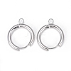 201 Stainless Steel Huggie Hoop Earring Findings STAS-P283-01G-S-3