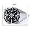 316 Stainless Steel with Cubic Zirconia Finger Rings for Men FS-WGEFB28-06-4