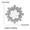 Alloy and Glass Rhinestone Brooch PW-WGA118D-01-1