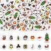 112Pcs 14 Styles Christmas Printed Opaque Acrylic Beads OACR-FS0002-69-1