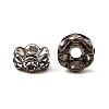 Brass Rhinestone Spacer Beads RB-A014-L6mm-01B-3