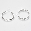 Brass Half Hoop Earrings KK-R117-055P-NF-2