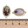 Natural Flower Opal Faceted Oval Links G-B126-07G-02-3