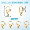 100Pcs 304 Stainless Steel Lobster Claw Clasps STAS-BBC0009-39D-G-2